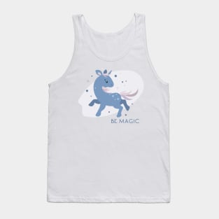 blue unicorn Tank Top